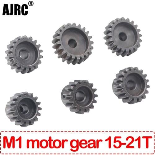 AJRC M1 5mm 15T 16T 17T 18T 20T 21T Black steel metal Pinion Motor Gear For 1/8 Rc Model Car Motor