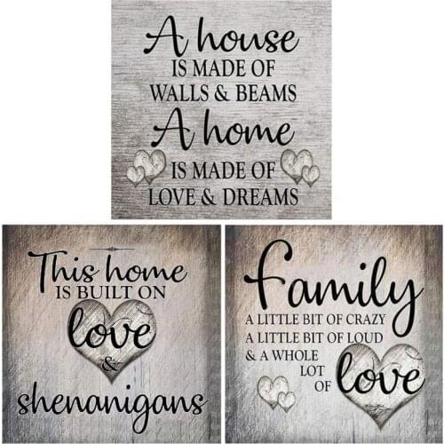 Diy 5D full Square Round Diamond Painting Kits Drill Rhinestone Diamond embroidery Pictures Newspaper Painting Family LoveZP-512