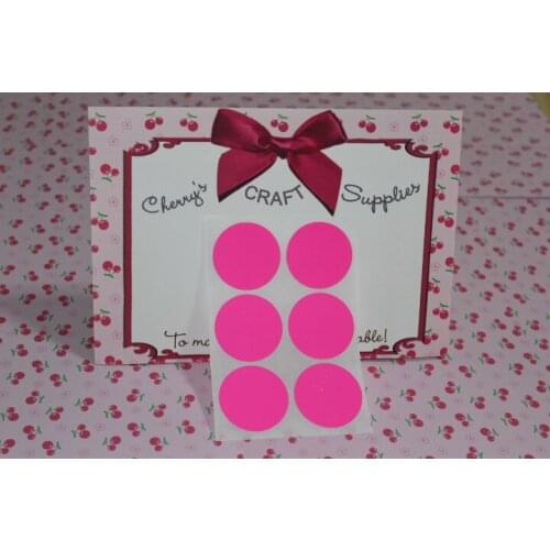 3.8cm Neon Pink Circle sticker