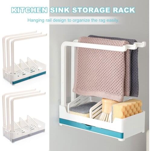 New Sponge Holder Kitchen Sink Rack Holder Sink Strainers Basket Kitchen Drain Shelf Sink Storage Holder Sponge Brush Holder