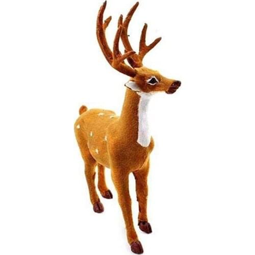 15 20 25cm Reindeer Christmas Deer Doll Xmas Elk Plush Simulation Christmas Decorations For Home New Year Gifts