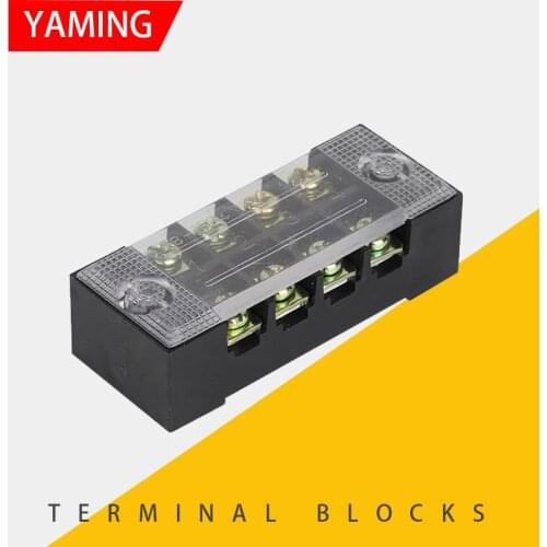 YM024 Terminal plastic wire connector 15A 600V 4P combined terminal block connector 8 screws terminator terminales