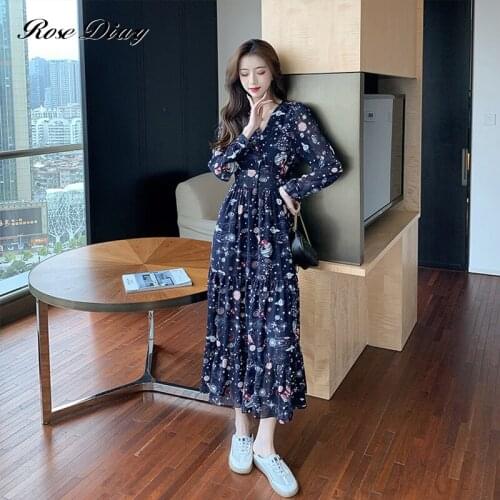 BGTEEVER V-neck Chic Planet Print Women Dress Single-breasted Elastic Waist Midi Vestidos Femme 2021 Ladies A-line Dress