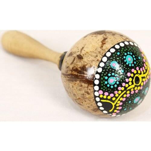 RXBC Coconut Shell Sand Hammer Shaker Gourd Kashaka Indonesia Shaker Rattle Percussio