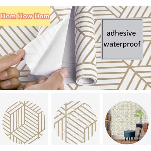 Peel And Stick Wallpapers Removable Self Adhesive Wallpaper Geometric Hexagon Wallpaper Vinyl Paper For Bedroom Home Decoration