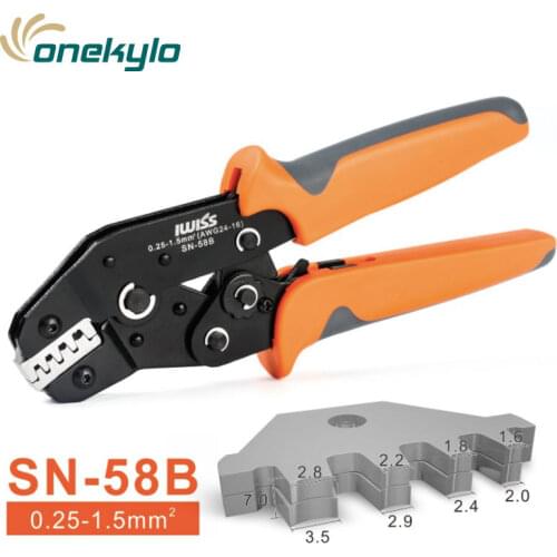 SN-58B=SN-28B+SN-48B IWISS Automotive terminal wire crimping pliers Multi-function tool for DuPont Plug Spring Terminal