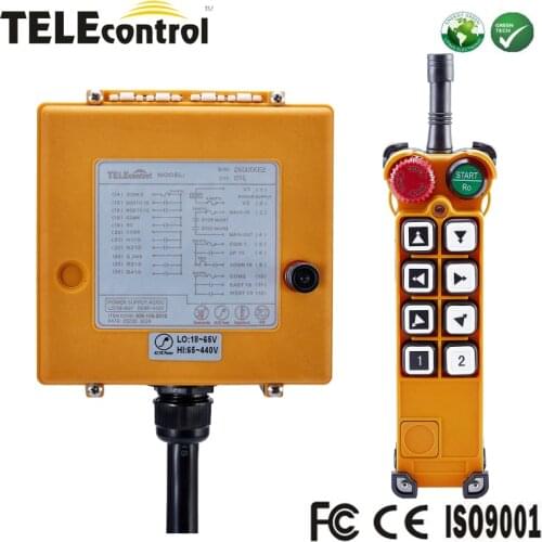 Telecotnrol 8 direction dual speed push buttons 4 axis F26-A3 wireless radio remote overhead crane control radio unit