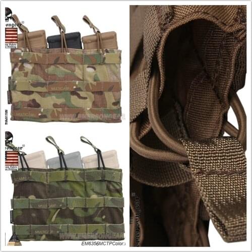 Emersongear Magazine Pouch 5.56 Triple Open Top Emerson Tactical Pouch Combat Gear EM6356 Multicam AOR1 AOR2 Coyote Brown Black