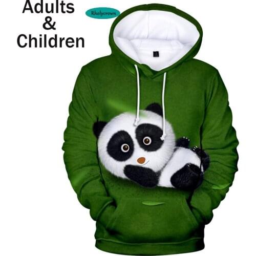 Oversized 3D Print Panda Hoodies boys girls Sweatshirts Children Autumn 3D Hooded Kids Panda pullovers boys girls Jackets