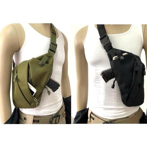 Tactical Storage Gun Case Holster Left Right Nylon Shoulder Bag Anti-theft Hunting Accessories Multifunctional Concealed Bag