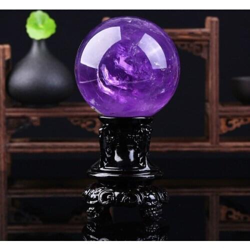 Heavy 2kg Natural Amethyst Ball Home Office Recruitment Town Home Fengshui Crystal Material Decoration Crystal Figurines