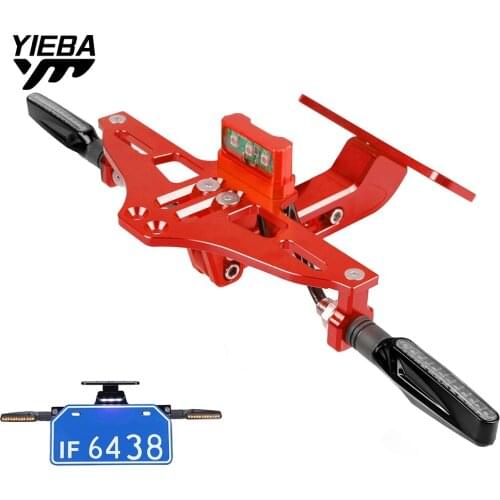 Universal CNC Motorcycle License Plate Bracket Holder FOR HONDA CB919 cb900f hornet RC8 / R KAWASAKI ZX6R ZX636R ZX6RR