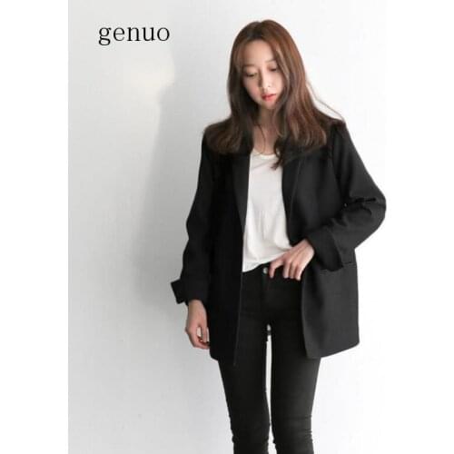 Blazer Mujer Blazer Feminino Spring And Autumn Ladies Small Suit Two Button In The Coat Slim Size Large Business Women