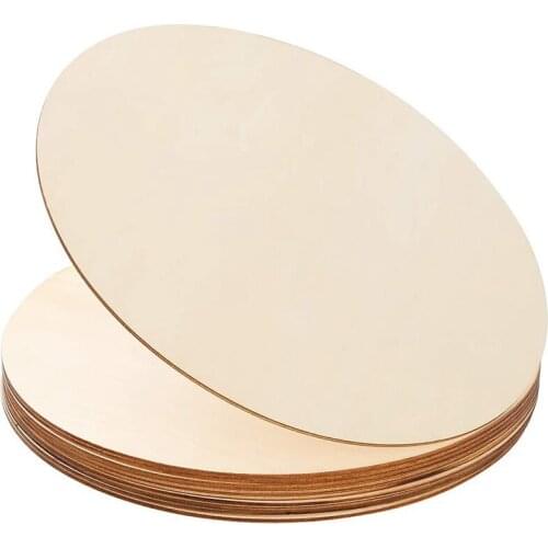 10 Pieces 12 Inch Wooden Discs,Unfinished Round Wood Slices for Pyrography, Painting and Wedding Decorations