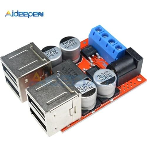 2/4 Ports USB 8V-35V to 5V 8A DC-DC Buck Vehicle Charging Board Power Supply Step-down Module For Mobile Charger Car