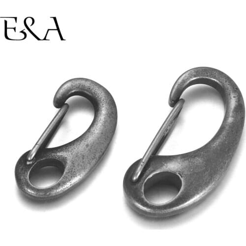 2piece Vintage Stainless Steel Lobster Clasp 5mm Hole for Chain Bracelet leather Jewelry Making DIY Carabiner Buckle Accessories