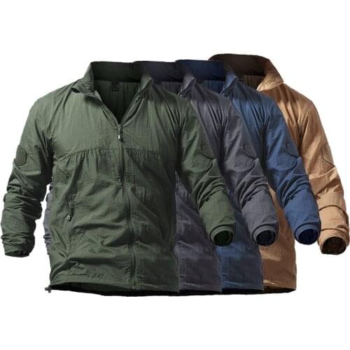 PAVE-HAWK 2020 Camouflage Solid Color Hoodie Quick Drying Sun-Protective Waterproof Man Tactical Fishing Suit Military Uniform