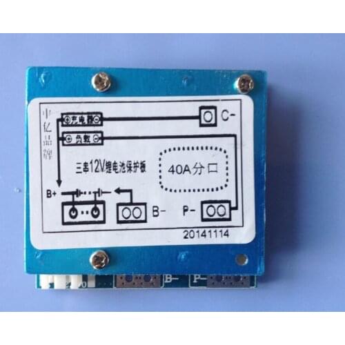 3 series of 12v200a high power lithium battery protection board with equalizing polymer / for automobile starting