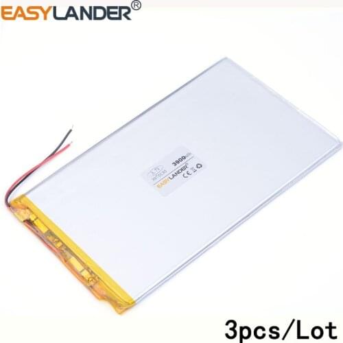 3pcs /Lot 3900mAh 3970130 3.7v lithium Li ion polymer rechargeable battery For Tablet PC V811 812 Battery laptop cell phone