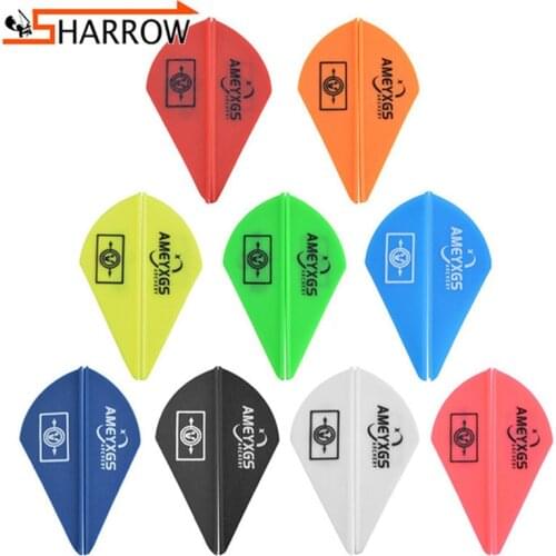 50pcs 2" Archery Arrow Feather Colorful Rubber Fletching Drop-shape Feathers Compound Recurve Bow Hunting Shooting Accessories