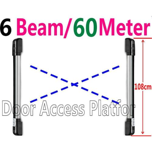 6 Infrared Beams+60 Meter Detect Distance Office thieves Catching Window Sensor Gate Alarm Infrared Beam Barrier gate controls