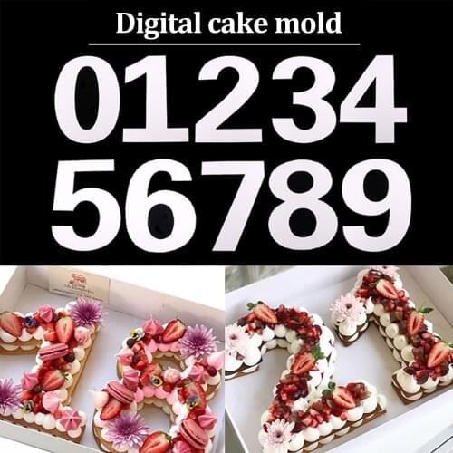 9pcs Digital Cake Mold Free Combination Digital Template Baking Tools Supplies Diy Birthday Cake Design Pastry Tools Accessorie