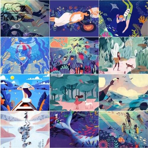 Cartoon Character Diamond Painting Travel Creativity Embroidery Crossing Diy Aesthetics Mosaic Gift Cross Stitch Home Decoration