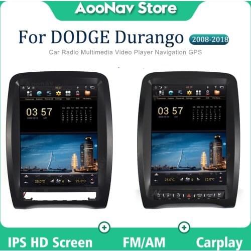 Tesla Vertical Screen Autoradio 128G Car Radio For DODGE Durango 2008-2012 2013 2014+ Wireless Carplay Multimedia Stereo Player