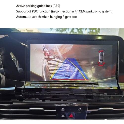 Car Parking Aid Backup Camera Front View Interface CANBUS Decoder for New Volkswagen Golf 8 with Dynamic Parking Guidelines
