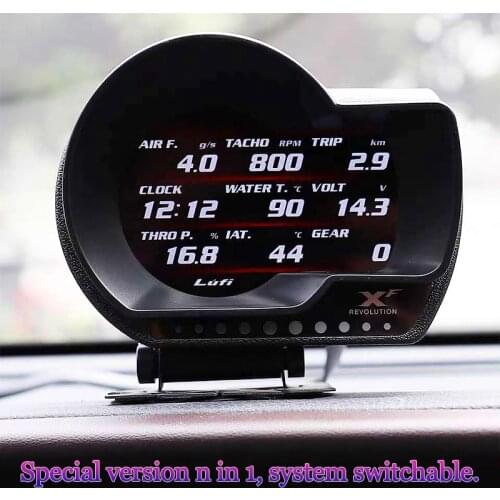 LUFI XF OBD Head Up Display Car Digital Boost Gauge digital turbo boost oil pressure temperature gauge for car Afr RPM Fuel