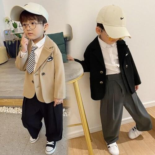 Boys Girls Blazer Jackets for Boys Gentleman Kids Violin Jacket Children Formal Wedding Birthday Party Jacket Boy Clothes 2-10Y