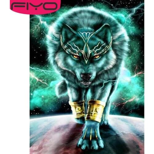 FIYO Full Square/Round Drill 5D DIY Diamond Painting "Animal wolf" 3D Embroidery Cross Stitch 5D Home Decor Gift