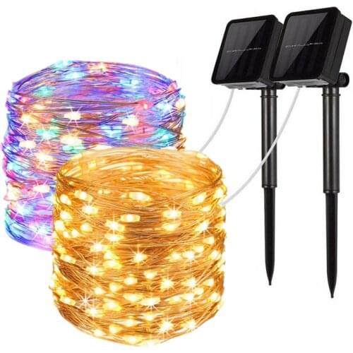 50/100/200/300LED Solar Lights Outdoor String Lights Street Garland Garden Decoration Waterproof Fairy Lights Garden Garland