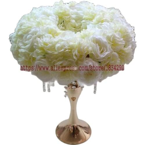Artificial rose ring wreath Wedding decoration table centerpiece flower ball Arch flower 45cm 10pcs/lot Mixcolor