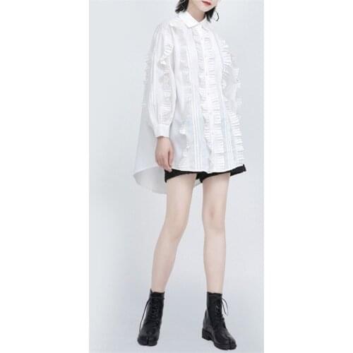 JINGZHI Black And White Blouses