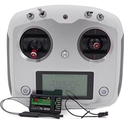 Flysky FS-I6S Transmitter 10CH 2.4G AFHDS RC Quadcopter Controller with FS-iA6B Receiver and FPV Monitor Mount Bracket