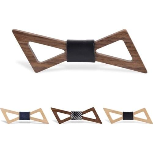 Fashion Handmade wooden Hollow out bow tie Distinctive bow tie for party wedding 1order=1pc size:12*4cm