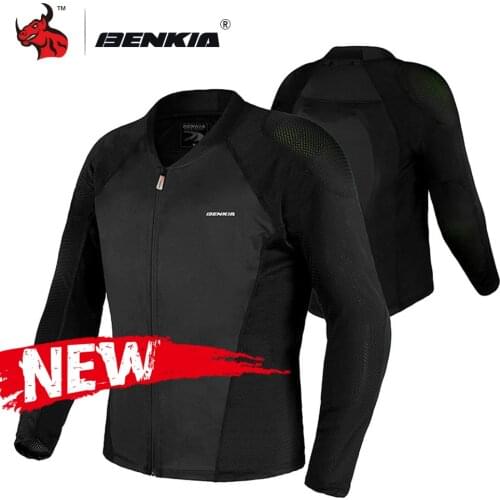 BENKIA Motorcycle Jacket Protective Gear Motocross Protection Moto Jacket Motorcycle Armor Racing Body Armor Black Moto Armor