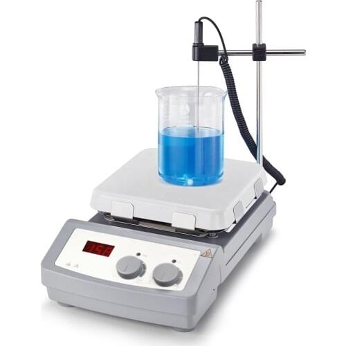 MS7-H550-S Laboratory LED Magnetic Hot Plate Stirrer With Temperature Sensor Max Stirring Quantity 10L 1500rpm Shaded