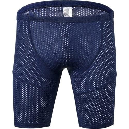 Mens Compression Pants Quick Dry Elasticity Spandex Jogger Tights Fitness Pants Mesh Breathable Skinny Leggings Trousers