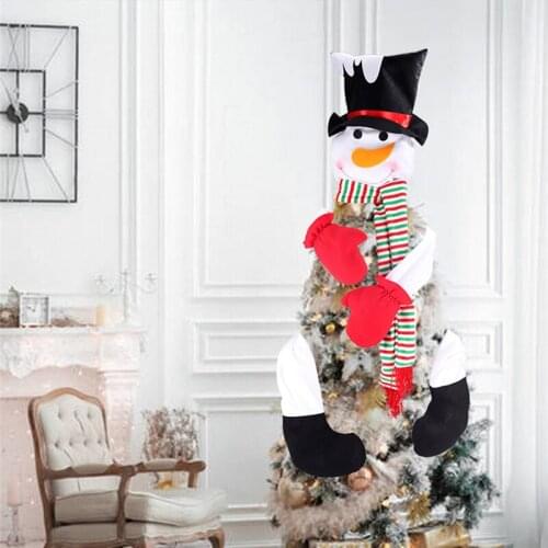 Christmas Decoration Scarf Snowman Santa Standing Doll Decoration Christmas Doll Tree Party New Year Decorations