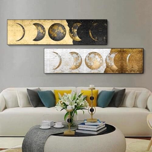 Moon Phase Nordic Canvas Posters and Prints Minimalist Luna Wall Art Abstract Painting Decoration Pictures Modern Home Decor