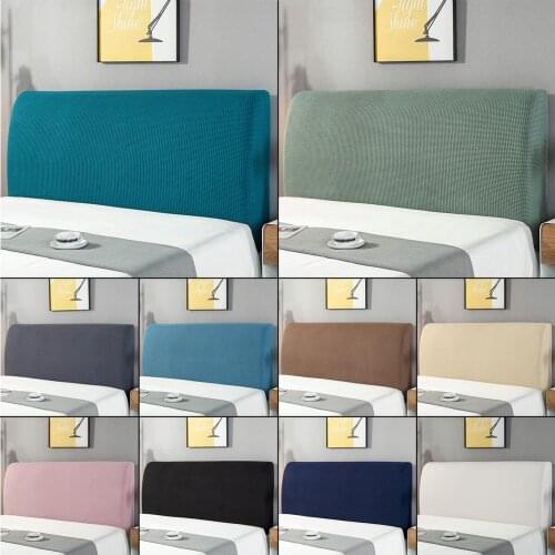 Luxury Thicken Elastic Bed Head Covers Polar Fleece Back Protection Dust for Home Hotel Banquet Long Back Chair Cover
