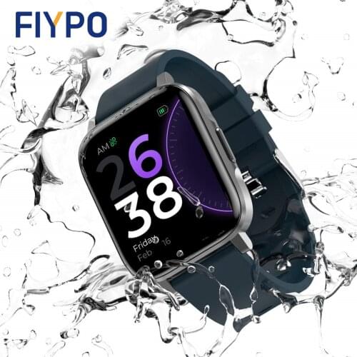 FIYPO 2021 New Smart Watch 1.7 inch Full Touch IP68 Body Temperature Blood Oxygen Sleep Health Monitoring Smartwatch Bracelet