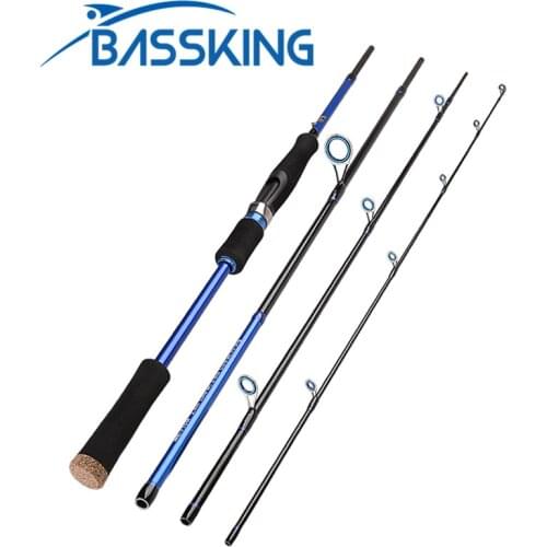 BASSKING Spinning Rod 2.1m 2.4m 2.7m 2-8Lb 4 Secs M Power Carbon Lure Fishing Rods Travel Pesca Carp Fishing Stick Peche Olta