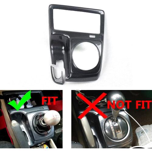 Carbon Fiber Color Car Inner Gear Shift Cover Panel Trim Sticker For Honda Civic 2006-2011 MT