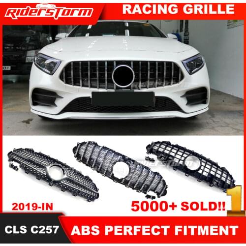 GT grill for CLS C257 GT grill For CLS car model Facelift Front grille with grid CLS300 CLS350 CLS450 CLS500 4 Matic