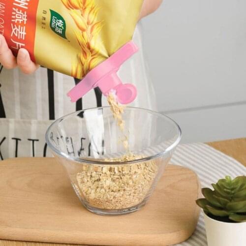 Food Sealing Clamp Package Sealer with Discharge Nozzle Plastic Bag Clip Seal Fresh Keeping Sealer Clamp Plastic Dropship