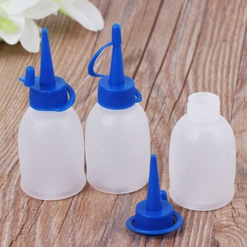 94PF 10Pcs Plastic Squeeze Bottle Small Squirt Jet Sauce Condiment Ketchup Mayo Oil kits