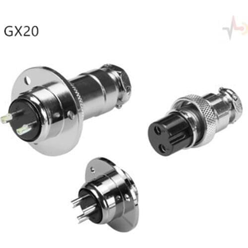 GX20 Aviation Connector Socket Plug DF20 Flange GX 20 Docking Female Male 2 3 4 5 6 7 8 9 10 Pin Aerial